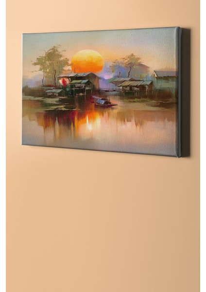 Sayılarla Boyama Seti Kasnaklı Kasabadaki Güneş 60 x 75 cm fiyatları