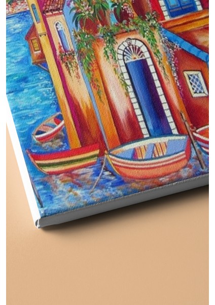 Sayılarla Boyama Seti Kasnaklı Renkli Yalı 70 x 90 cm