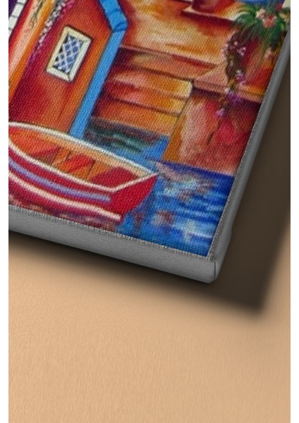 Sayılarla Boyama Seti Kasnaklı Renkli Yalı 70 x 90 cm