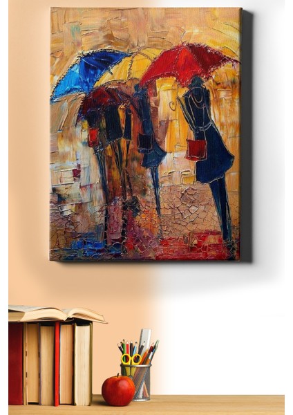 Sayılarla Boyama Seti Kasnaklı Renkli Şemsiyeler 40 x 50 cm