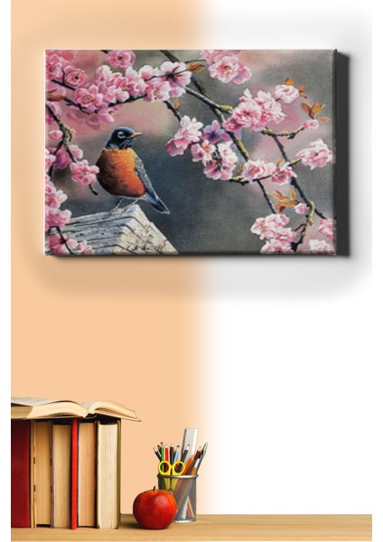 Sayılarla Boyama Seti Kasnaklı Pembe Bahar 50 x 65 cm