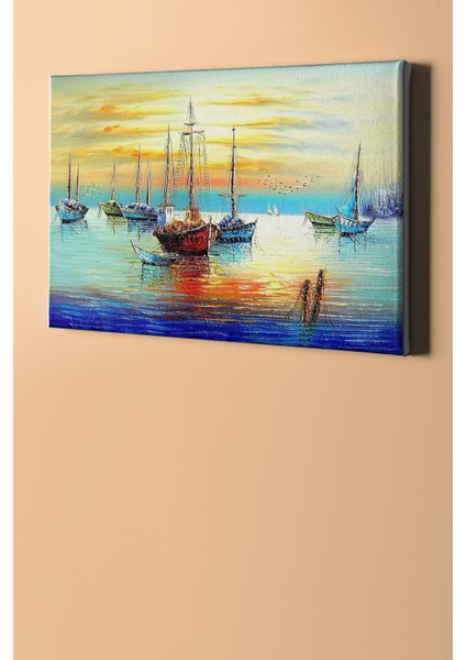 Sayılarla Boyama Seti Kasnaklı Yelkenliler Molada 60 x 75 cm fiyatları