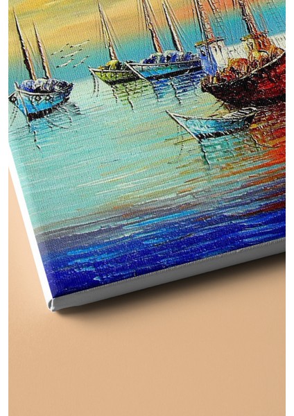 Sayılarla Boyama Seti Kasnaklı Yelkenliler Molada 60 x 75 cm modelleri