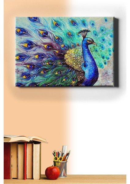 Bereket Tavus Kuşu Sayılarla Boyama Seti Kasnaklı 40 x 50 cm