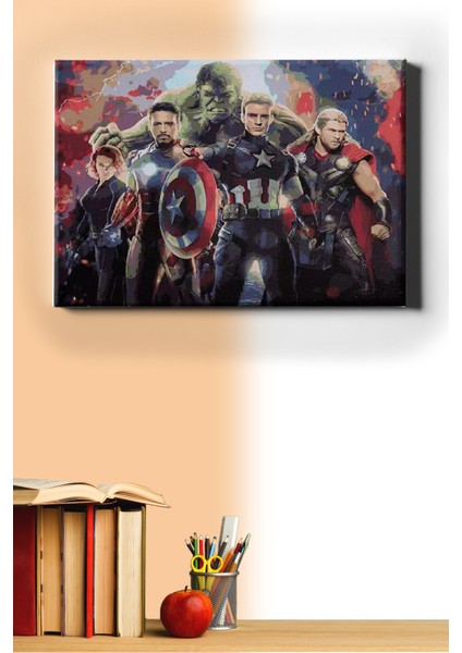 Sayılarla Boyama Seti Kasnaklı Avengers 2 100 x 140 cm
