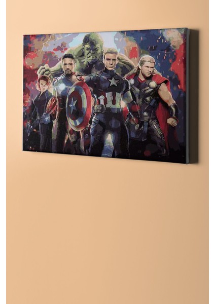 Sayılarla Boyama Seti Kasnaklı Avengers 2 100 x 140 cm