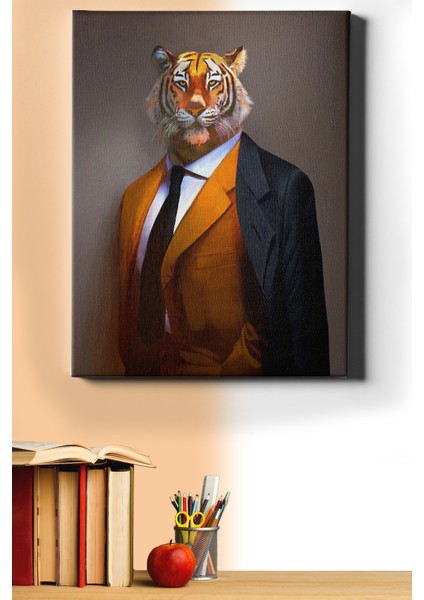 Sayılarla Boyama Seti Kasnaklı Kaplan Adam 60 x 75 cm