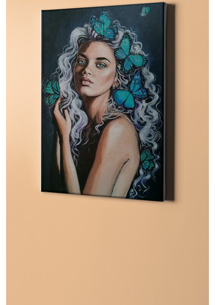 Sayılarla Boyama Seti Kasnaklı Güzel Kızın Kelebekleri 50 x 65 cm fiyatları