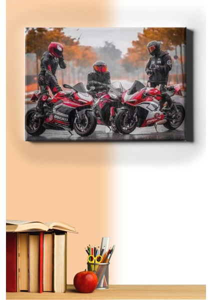 Sayılarla Boyama Seti Kasnaklı Motorsikletliler 50 x 65 cm