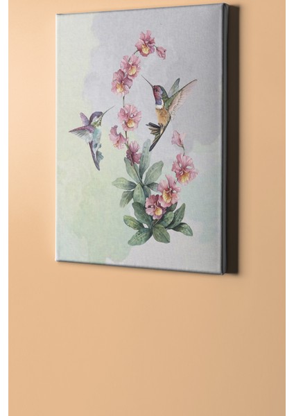 Sayılarla Boyama Seti Çerçeveli Kasnaklı Pembe Çiçek ve 2 Kuş 50 x 65 cm fiyatları