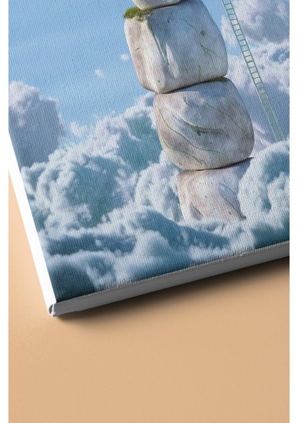 Sayılarla Boyama Seti Kasnaklı Taşların Üstünde Ev 70 x 90 cm