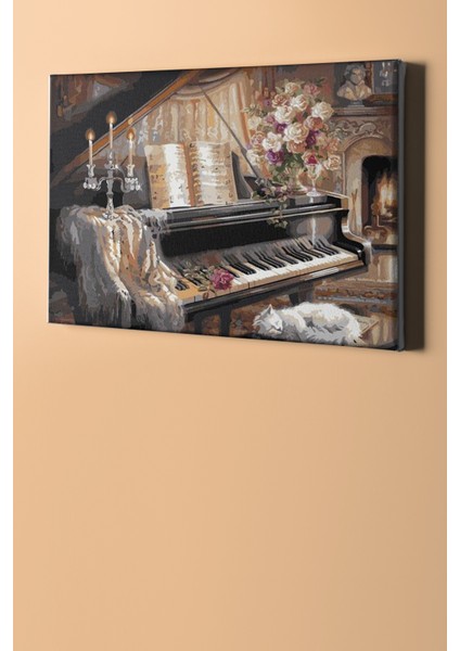 Sayılarla Boyama Seti Kasnaklı Romantik Piyano 50 x 65 cm fiyatları
