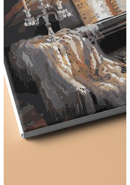 Sayılarla Boyama Seti Kasnaklı Romantik Piyano 50 x 65 cm modelleri