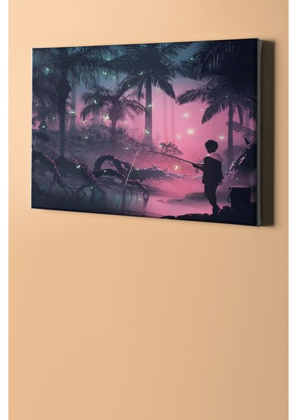 Sayılarla Boyama Seti Kasnaklı Ormanda Balık Tutan Adam 60 x 75 cm fiyatları