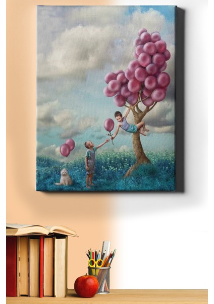 Sayılarla Boyama Seti Kasnaklı Balon Ağacı 50 x 65 cm