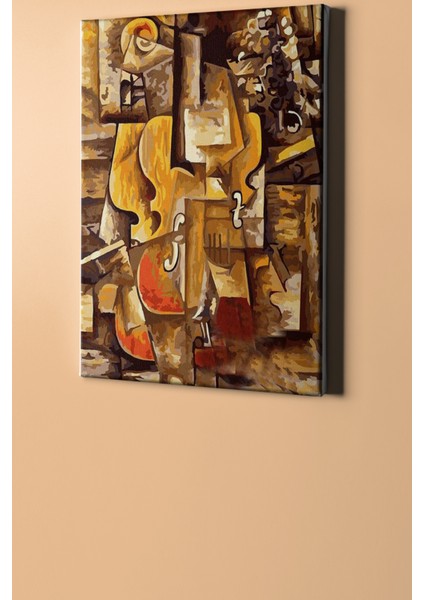 Sayılarla Boyama Seti Kasnaklı Keman ve Üzümler 40 x 50 cm