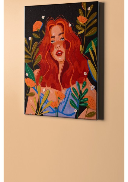 Sayılarla Boyama Seti Kasnaklı Renkli Kız 50 x 65 cm