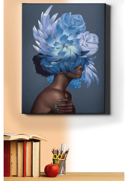 Sayılarla Boyama Seti Kasnaklı Çiçek Kadın 3 50 x 65 cm