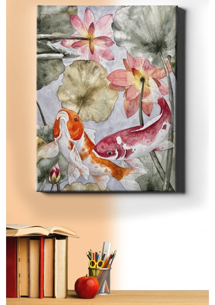 Sayılarla Boyama Seti Kasnaklı Balıklar 50 x 65 cm