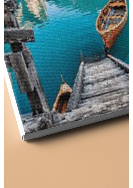 Sayılarla Boyama Seti Kasnaklı Göl Kenarı 50 x 65 cm modelleri