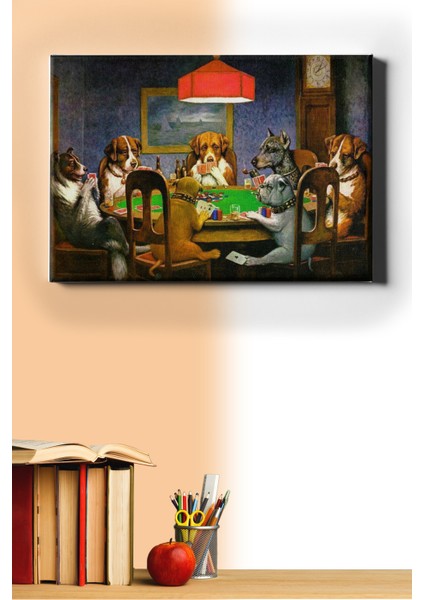 Sayılarla Boyama Seti Kasnaklı Dog Poker 60 x 75 cm
