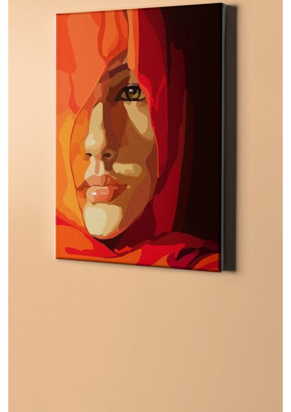 Sayılarla Boyama Seti Kasnaklı Kırmızılar Arkasında 60 x 75 cm fiyatları