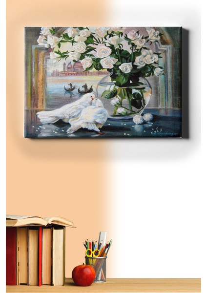 Sayılarla Boyama Seti Kasnaklı Güvercinin Aşkı 50 x 65 cm