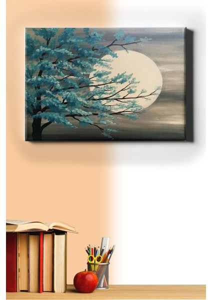 Sayılarla Boyama Seti Kasnaklı Dolunayla Kucaklaşma 50 x 65 cm