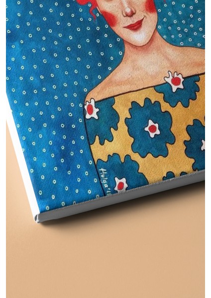 Sayılarla Boyama Seti Kasnaklı Kırmızı Saçlı Kadın 50 x 65 cm modelleri