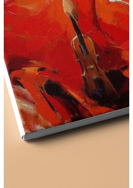 Sayılarla Boyama Seti Kasnaklı Kırmızılı Kemancı 50 x 65 cm modelleri