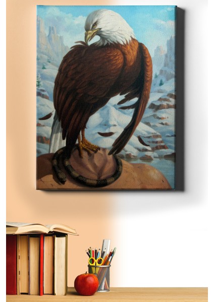 Sayılarla Boyama Seti Kasnaklı Kartal ve Yüz 100 x 140 cm