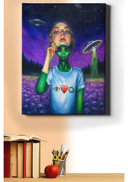 Sayılarla Boyama Seti Kasnaklı Uzaylı 50 x 65 cm