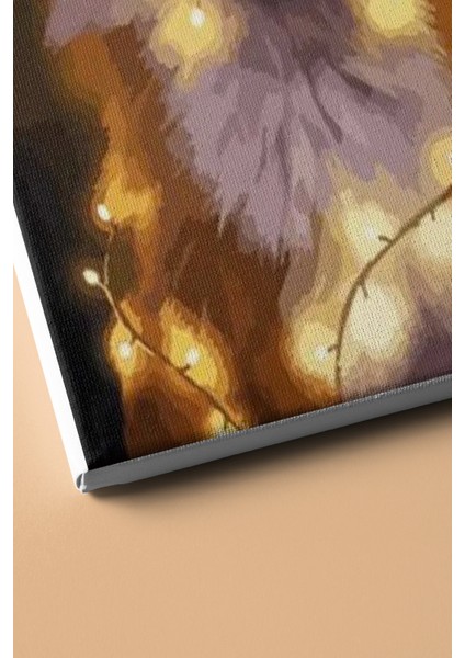 Sayılarla Boyama Seti Kasnaklı Işıltılı Tilki 40 x 50 cm