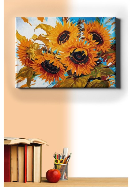 Sayılarla Boyama Seti Kasnaklı Ayçiçeklerin Sessizliği 50 x 65 cm