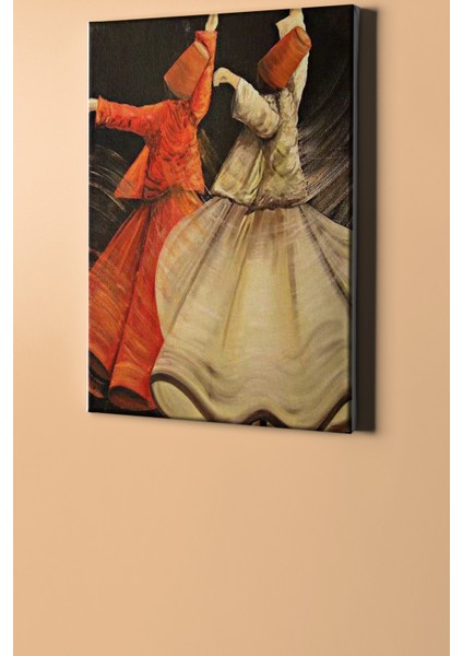 Sayılarla Boyama Seti Kasnaklı Iki Semazen 60 x 75 cm