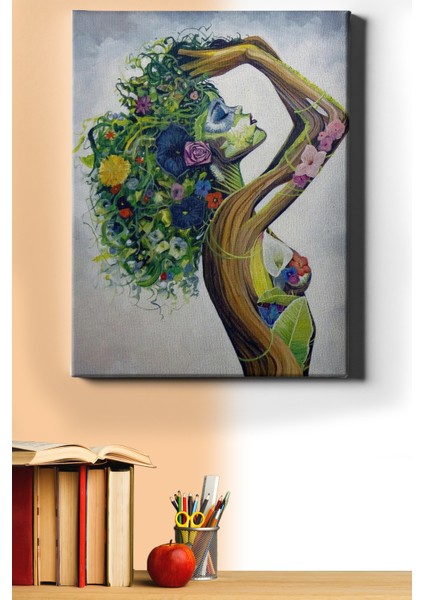 Sayılarla Boyama Seti Çerçeveli Kasnaklı Doğa Ana 2 50 x 65 cm