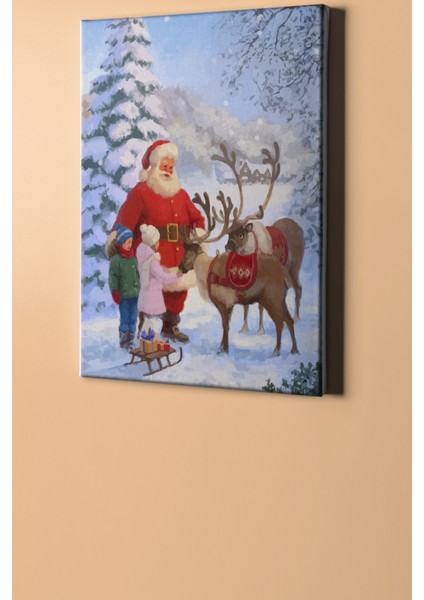 Sayılarla Boyama Seti Kasnaklı Noel Baba ve Çocuklar 50 x 65 cm fiyatları