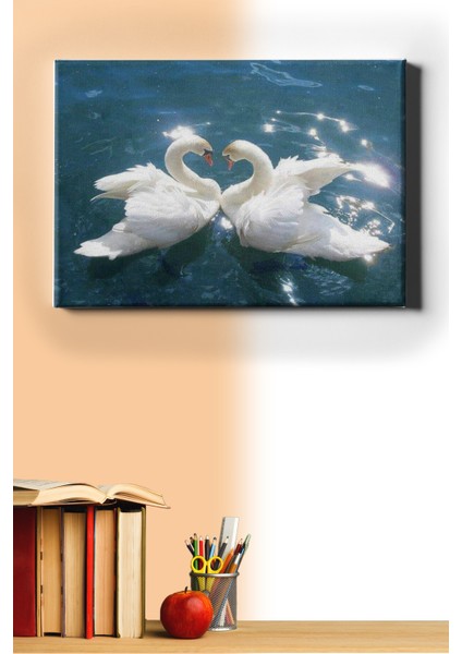 Sayılarla Boyama Seti Kasnaklı Kuğuların Saf Aşkı 50 x 65 cm