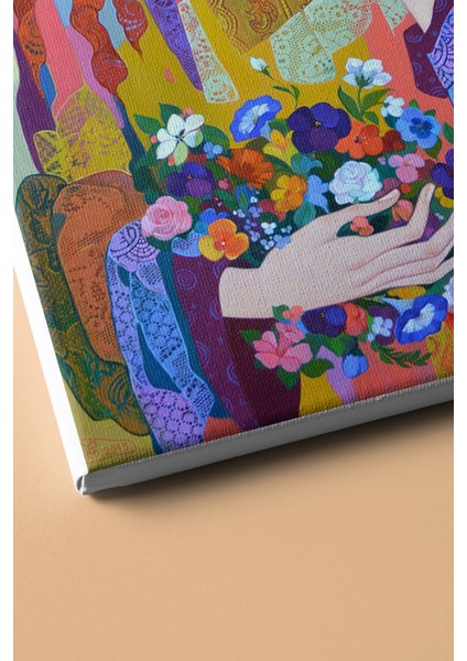 Sayılarla Boyama Seti Kasnaklı Renklerdeki Bakış 70 x 90 cm