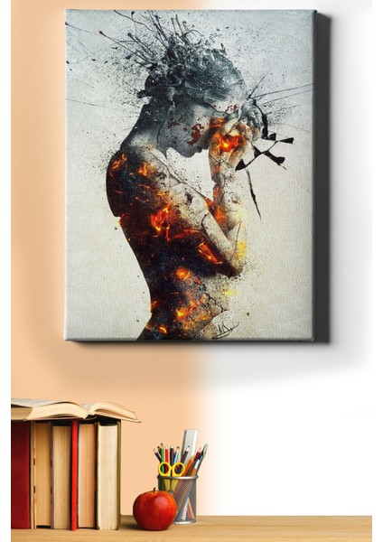 Sayılarla Boyama Seti Kasnaklı Kadının Yok Oluşu 60 x 75 cm