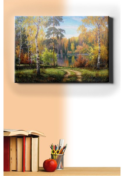 Sayılarla Boyama Seti Kasnaklı Kayın Ormanı 40 x 50 cm