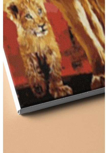 Sayılarla Boyama Seti Kasnaklı Aslan Baba 40 x 50 cm