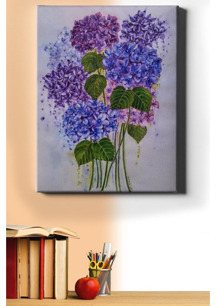 Sayılarla Boyama Seti Kasnaklı Ortancalar 50 x 65 cm