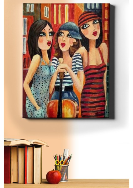 Sayılarla Boyama Seti Kasnaklı Kız Kardeşler 60 x 75 cm