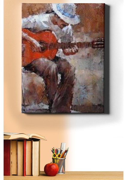 Sayılarla Boyama Seti Kasnaklı Hüzünlü Müzisyen 50 x 65 cm