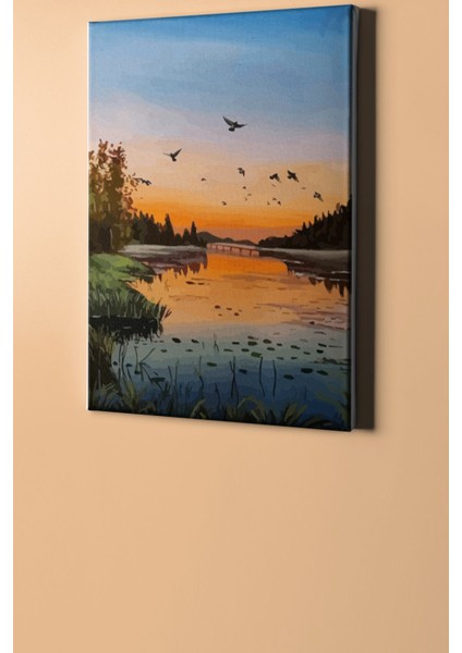Sayılarla Boyama Seti Kasnaklı Huzurun Kıyısı 50 x 65 cm fiyatları