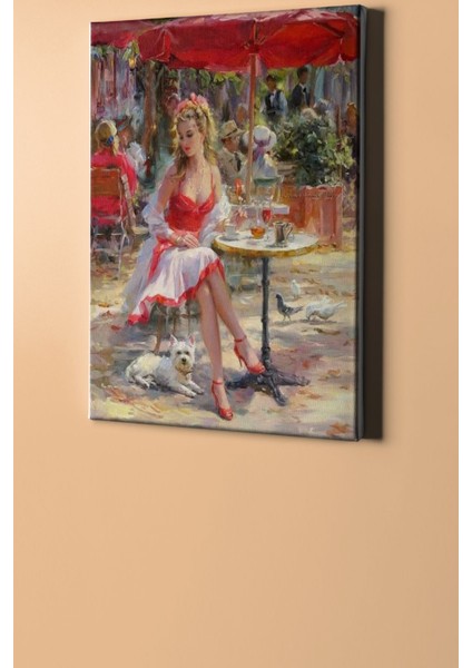 Sayılarla Boyama Seti Kasnaklı Cafede Bekleyiş 50 x 65 cm fiyatları