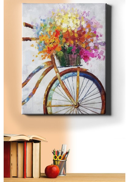 Sayılarla Boyama Seti Kasnaklı Çiçekli Bisiklet 50 x 65 cm