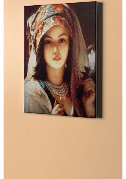 Sayılarla Boyama Seti Kasnaklı Beyaz Leylaklı Kız 50 x 65 cm fiyatları