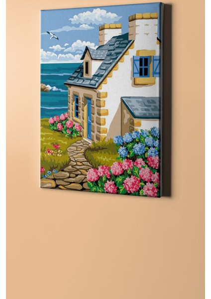 Sayılarla Boyama Seti Kasnaklı Mavi Çatılı Ev 50 x 65 cm fiyatları